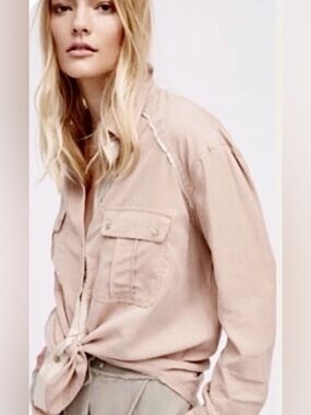 NWT Free People Off Campus Button Down Shirt Size XS